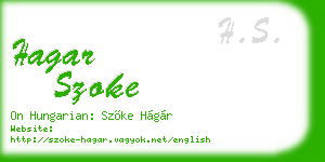 hagar szoke business card