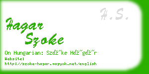 hagar szoke business card
